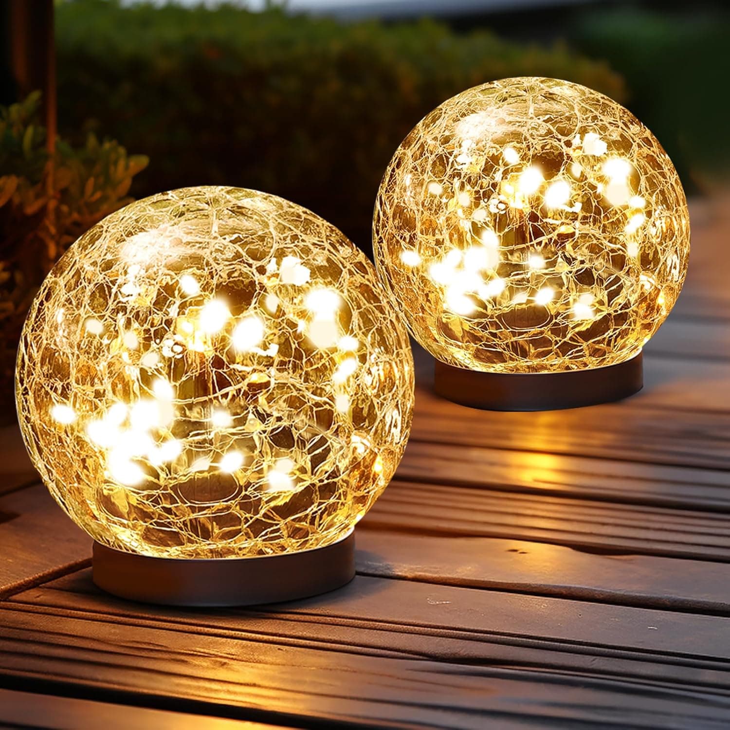 JKIMK Solar Globe Garden Lights